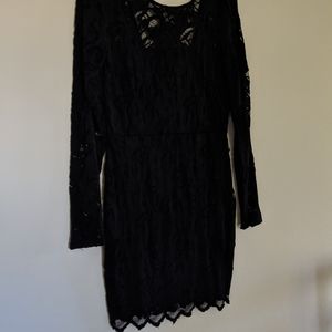 Black Lace Mini Dress